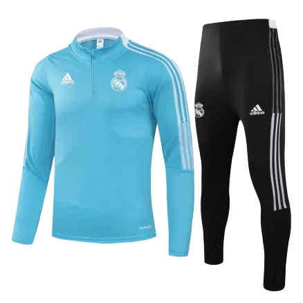 Men's Real Madrid Zipper Tracksuit Sweat Shirt Kit (Top+Trousers) 2021/22 - BuyJerseyshop