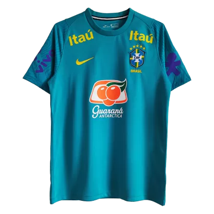 Men's Brazil Pre-Match Training Soccer Jersey Shirt 2021 - BuyJerseyshop