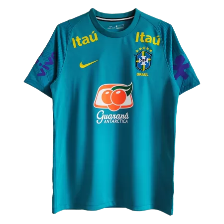 Men's Brazil Pre-Match Training Soccer Jersey Shirt 2021 - BuyJerseyshop
