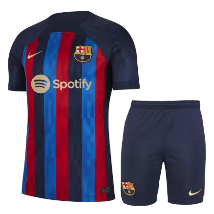 Men's Barcelona Home Soccer Jersey Kit (Jersey+Shorts) 2022/23 - BuyJerseyshop