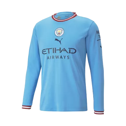 Men's Manchester City Home Long Sleeves Soccer Jersey Shirt 2022/23 - BuyJerseyshop