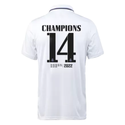 Men's CHAMPIONS #14 Real Madrid Home Soccer Jersey Shirt 2022/23 - BuyJerseyshop