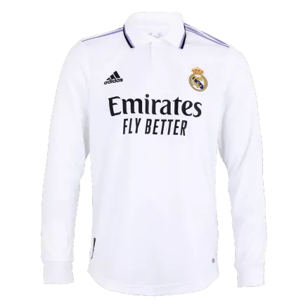 Men's Real Madrid Home Long Sleeves Soccer Jersey Shirt 2022/23 - BuyJerseyshop