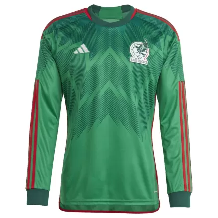 Men's Mexico Home Long Sleeves Soccer Jersey Shirt 2022 - BuyJerseyshop