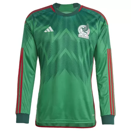 Men's Mexico Home Long Sleeves Soccer Jersey Shirt 2022 - BuyJerseyshop