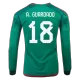 Men's A.GUARDADO #18 Mexico Home Soccer Long Sleeves Jersey Shirt 2022 - BuyJerseyshop