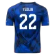 Men's YEDLIN #22 USA Away Soccer Jersey Shirt 2022 - BuyJerseyshop