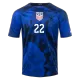 Men's YEDLIN #22 USA Away Soccer Jersey Shirt 2022 - BuyJerseyshop