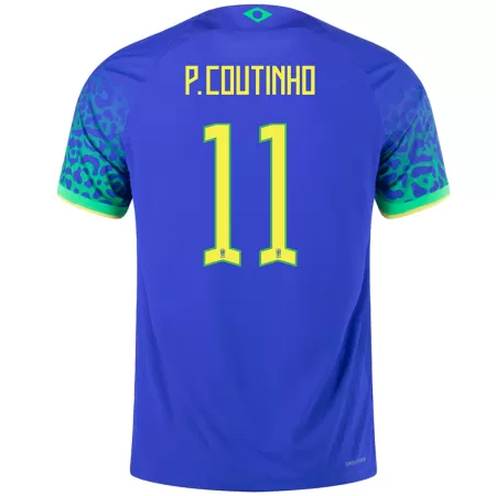 P.Coutinho #11 Brazil Away Player Version Jersey 2022 Men - BuyJerseyshop