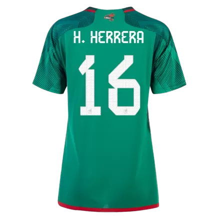 Women's H.HERRERA #16 Mexico Home Soccer Jersey Shirt 2022 - BuyJerseyshop