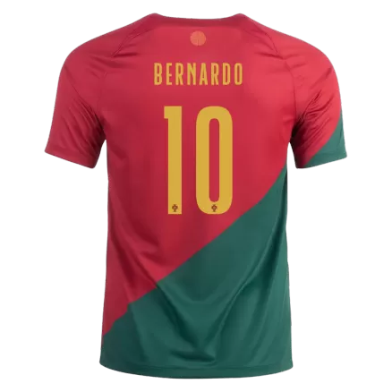 Men's BERNARDO #10 Portugal Home Soccer Jersey Shirt 2022 - BuyJerseyshop