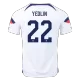Men's YEDLIN #22 USA Home Soccer Jersey Shirt 2022 - BuyJerseyshop