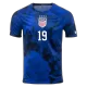 Men's DUNN #19 USA Away Soccer Jersey Shirt 2022 - BuyJerseyshop