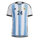E. FERNANDEZ #24 Argentina Three Stars Home Player Version Jersey World Cup 2022 Men - BuyJerseyshop