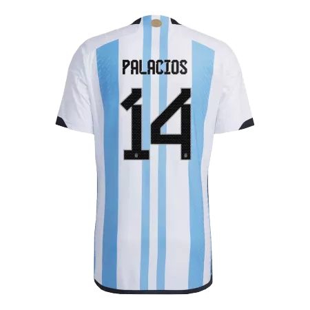 PALACIOS #14 Argentina Three Stars Home Player Version Jersey World Cup 2022 Men - BuyJerseyshop