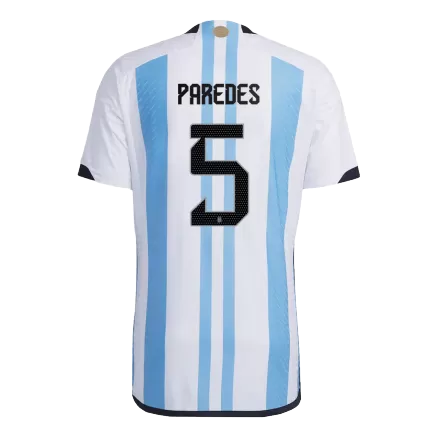 PAREDES #5 Argentina Three Stars Home Player Version Jersey World Cup 2022 Men - BuyJerseyshop