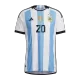 MAC ALLISTER #20 Argentina Three Stars Home Player Version Jersey World Cup 2022 Men - BuyJerseyshop