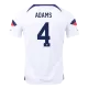 Men's ADAMS #4 USA Home Soccer Jersey Shirt 2022 - BuyJerseyshop