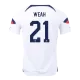Men's WEAH #21 USA Home Soccer Jersey Shirt 2022 - BuyJerseyshop