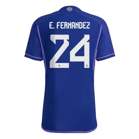 E. FERNANDEZ #24 Argentina Three Stars Away Player Version Jersey World Cup 2022 Men - BuyJerseyshop