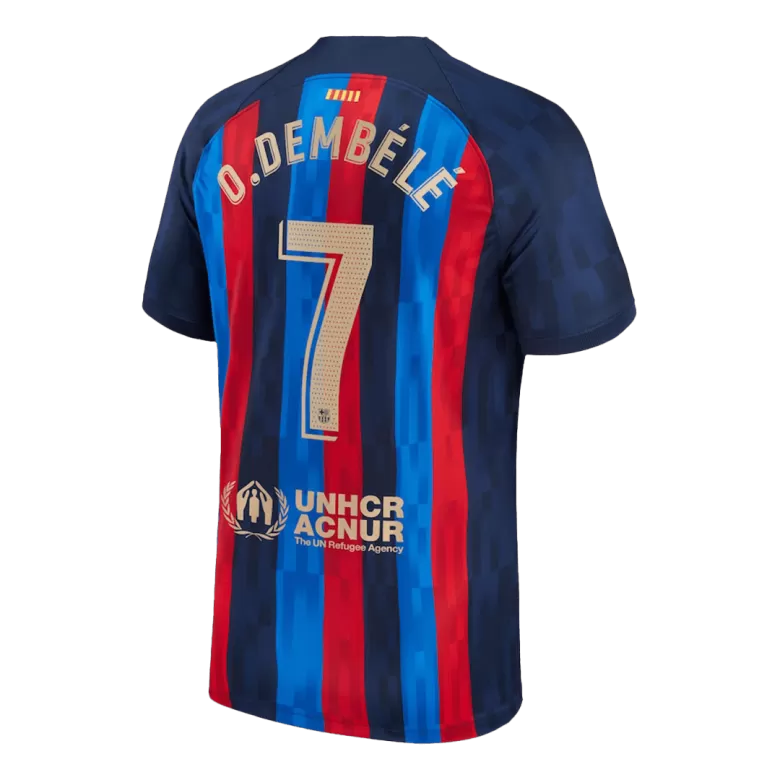 Men's O.DEMBÉLÉ #7 Barcelona Home Soccer Jersey Shirt 2022/23 - BuyJerseyshop