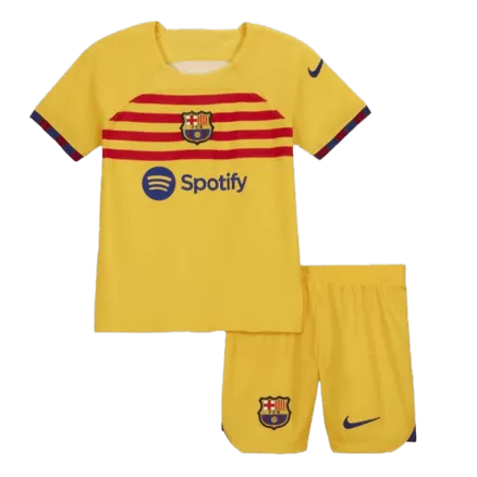 Kids Barcelona Fourth Away Soccer Jersey Kit (Jersey+Shorts) 2022/23 - BuyJerseyshop