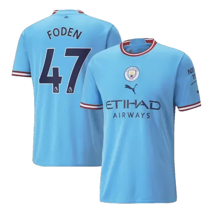 Men's FODEN #47 Manchester City Home Soccer Jersey Shirt 2022/23 - BuyJerseyshop