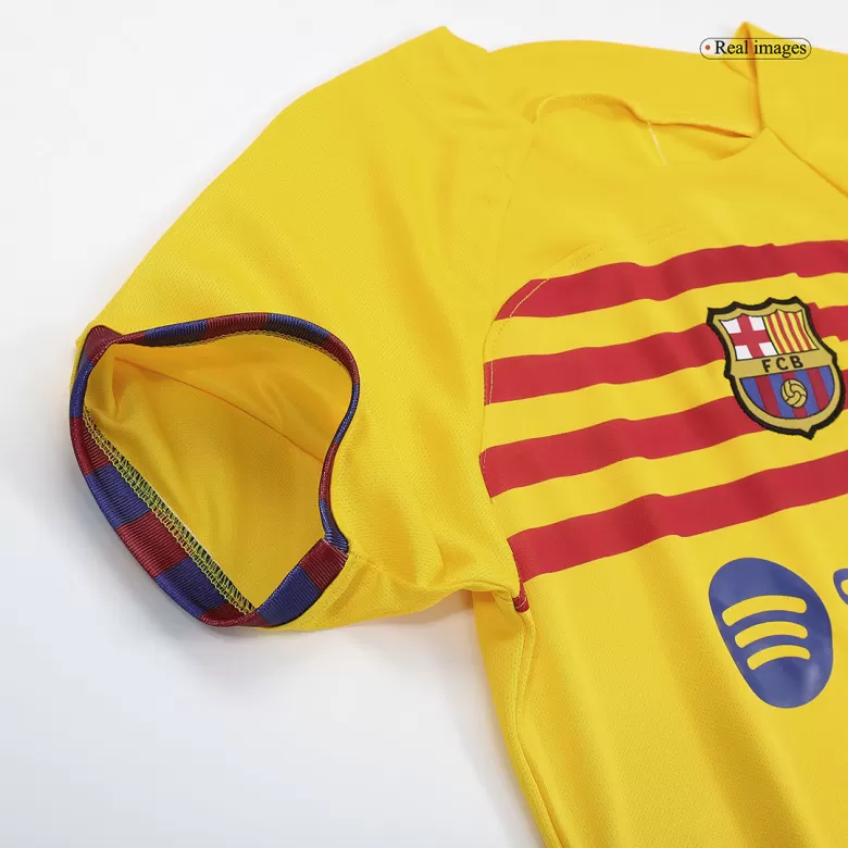 Kids Barcelona Fourth Away Soccer Jersey Kit (Jersey+Shorts) 2022/23 - BuyJerseyshop