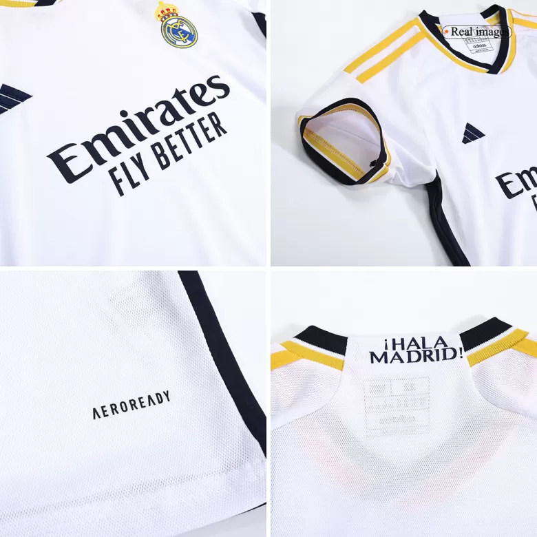 Kids BELLINGHAM #5 Real Madrid Home Soccer Jersey Whole Kit (Jersey+Shorts+Socks) 2023/24 - BuyJerseyshop