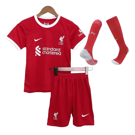 Kids Liverpool Home Soccer Jersey Whole Kit (Jersey+Shorts+Socks) 2023/24 - BuyJerseyshop