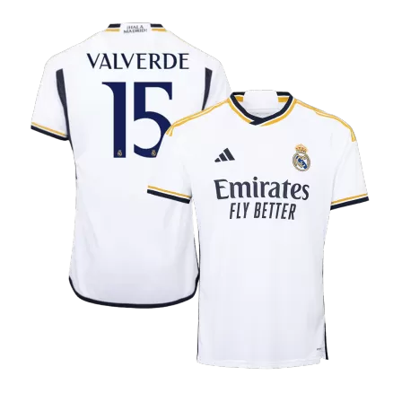 Men's VALVERDE #15 Real Madrid Home Soccer Jersey Shirt 2023/24 - BuyJerseyshop