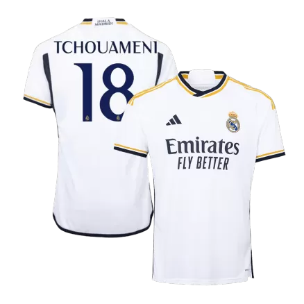 Men's TCHOUAMENI #18 Real Madrid Home Soccer Jersey Shirt 2023/24 - BuyJerseyshop