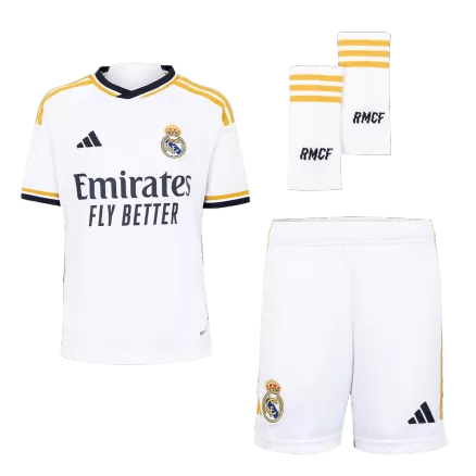 Kids Real Madrid Home Soccer Jersey Whole Kit (Jersey+Shorts+Socks) 2023/24 - BuyJerseyshop