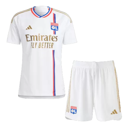Men's Olympique Lyonnais Home Soccer Jersey Kit (Jersey+Shorts) 2023/24 - BuyJerseyshop
