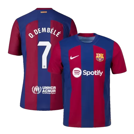O.DEMBÉLÉ #7 Barcelona Home Player Version Jersey 2023/24 Men - BuyJerseyshop