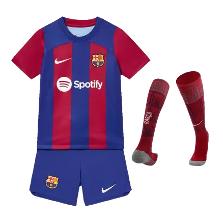 Kids Barcelona Home Soccer Jersey Whole Kit (Jersey+Shorts+Socks) 2023/24 - BuyJerseyshop