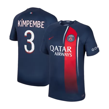 Men's KIMPEMBE #3 PSG Home Soccer Jersey Shirt 2023/24 - BuyJerseyshop