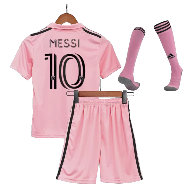 Kids MESSI #10 Inter Miami CF Home Soccer Jersey Whole Kit (Jersey+Shorts+Socks) 2023 - BuyJerseyshop