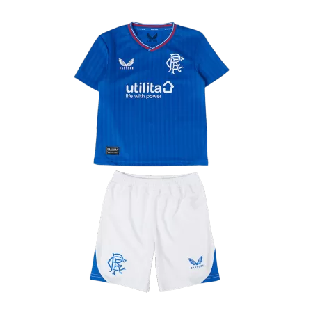 Kids Glasgow Rangers Home Soccer Jersey Kit (Jersey+Shorts) 2023/24 - BuyJerseyshop