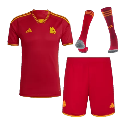 Men's Roma Home Soccer Jersey Whole Kit (Jersey+Shorts+Socks) 2023/24 - BuyJerseyshop