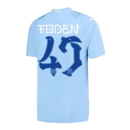 Men's FODEN #47 Manchester City “Japanese Tour Printing”Home Soccer Jersey Shirt 2023/24 - BuyJerseyshop