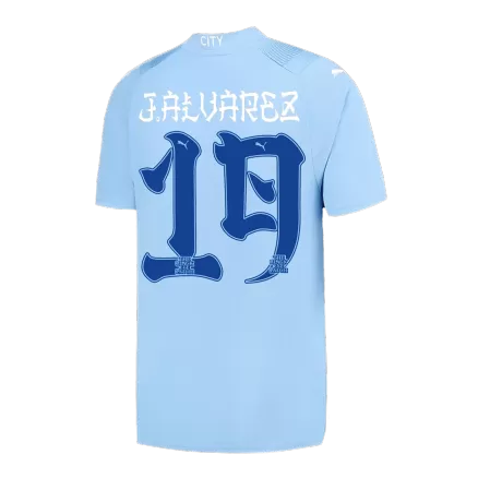 Men's J.ALVAREZ #19 Manchester City “Japanese Tour Printing”Home Soccer Jersey Shirt 2023/24 - BuyJerseyshop
