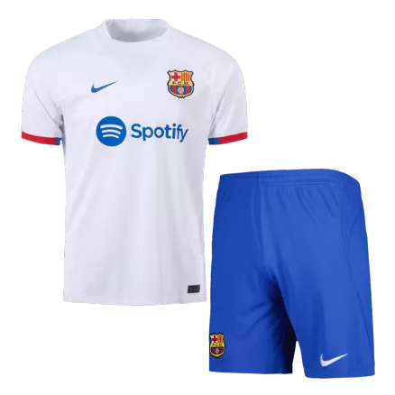 Men's Barcelona Away Soccer Jersey Kit (Jersey+Shorts) 2023/24 - BuyJerseyshop