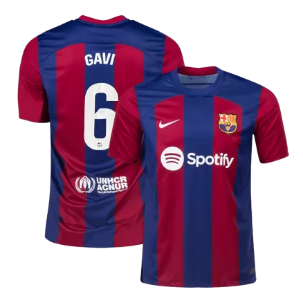 Men's GAVI #6 Barcelona Home Soccer Jersey Shirt 2023/24 - BuyJerseyshop
