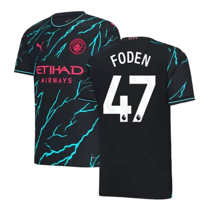 Men's FODEN #47 Manchester City Third Away Soccer Jersey Shirt 2023/24 - BuyJerseyshop