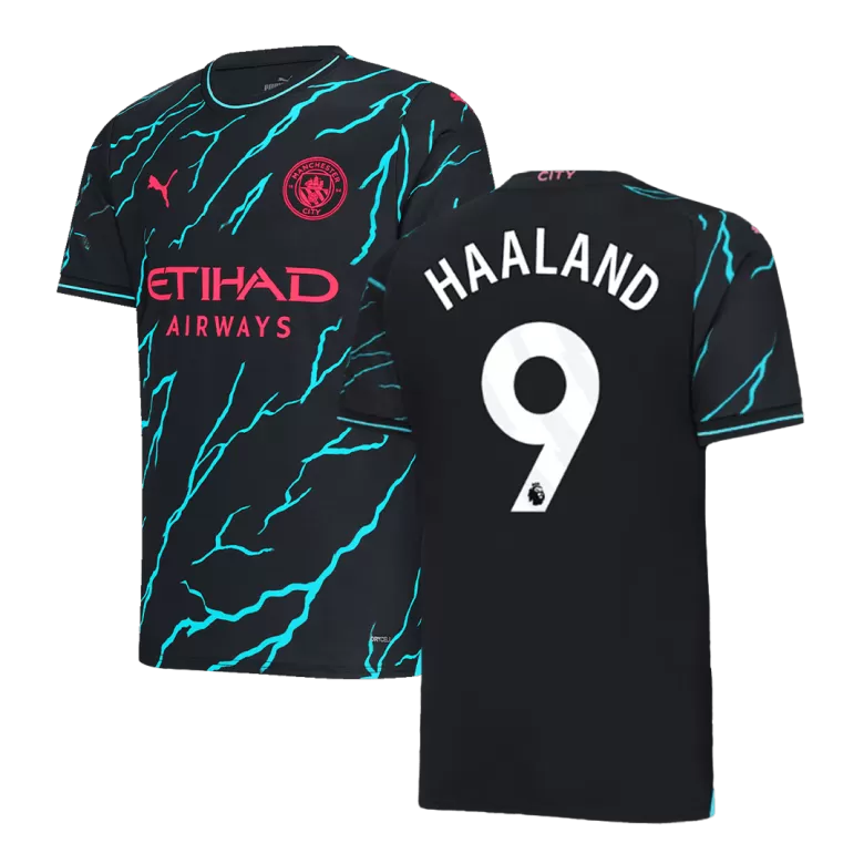 Men's HAALAND #9 Manchester City Third Away Soccer Jersey Shirt 2023/24 - BuyJerseyshop