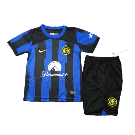 Kids Inter Milan Home Soccer Jersey Kit (Jersey+Shorts) 2023/24 - BuyJerseyshop