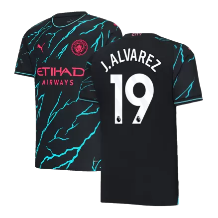 Men's J.ALVAREZ #19 Manchester City Third Away Soccer Jersey Shirt 2023/24 - BuyJerseyshop