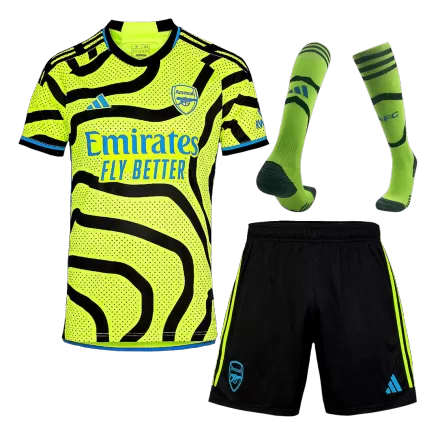 Men's Arsenal Away Soccer Jersey Whole Kit (Jersey+Shorts+Socks) 2023/24 - BuyJerseyshop