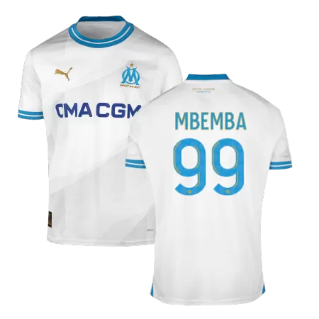 Men's MBEMBA #99 Marseille Home Soccer Jersey Shirt 2023/24 - BuyJerseyshop